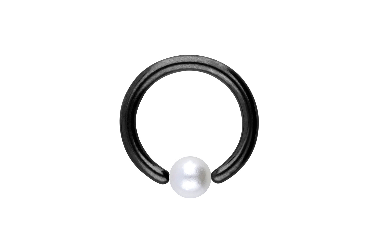 Titan Klemmkugelring Piercing SYNTHETISCHE PERLE